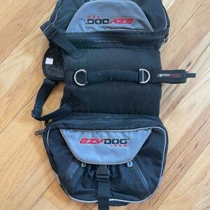 EzyDog Dog Backpack Hiking Saddlebag Gear Pack – Black/Gray